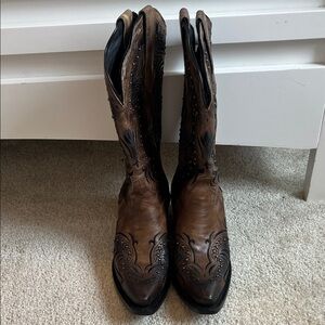 Classic Brown Western Cowboy Boots